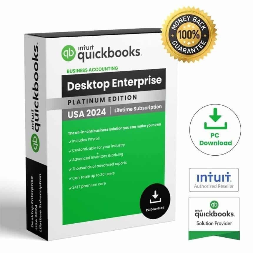 QuickBooks Desktop Enterprise 2024 3 Users With Advanced Inventory | US Version | QuickBooks Desktop Enterprise 2024 3 Users With Advanced Inventory | US Version | - Image 1